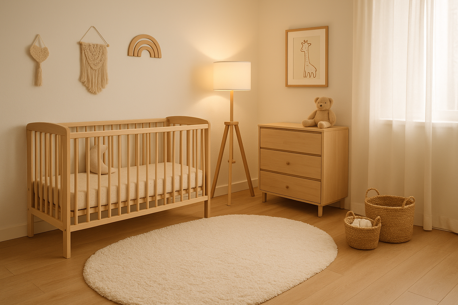 decoração no quarto de um bebê
